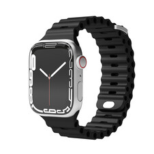 Sie sehen das Produktbild 03 von Vonmählen Wave-Armband für Apple Watch 38/40/41 mm, schwarz Vonmählen Wave-Armband für Apple Watch 38/40/41 mm, schwarz