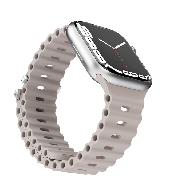 Sie sehen das Produktbild 02 von Vonmählen Wave-Armband für Apple Watch 42/44/45/49 mm, beige Vonmählen Wave-Armband für Apple Watch 42/44/45/49 mm, beige