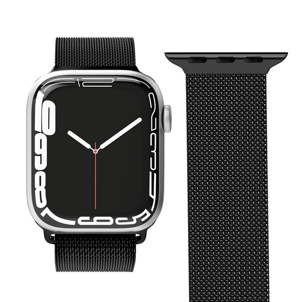 Vonmählen Milanesearmband für Apple Watch 38/40/41 mm, schwarz