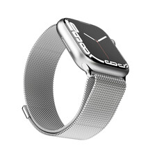 Sie sehen das Produktbild 02 von Vonmählen Milanesearmband für Apple Watch 42/44/45/49 mm, silber Vonmählen Milanesearmband für Apple Watch 42/44/45/49 mm, silber