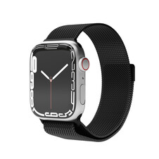 Vonmählen Milanesearmband für Apple Watch 42/44/45/49 mm, schwarz