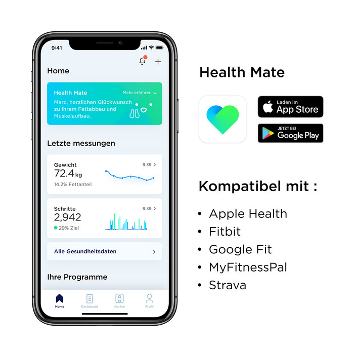 Withings Body WLAN-Körperwaage, weiß