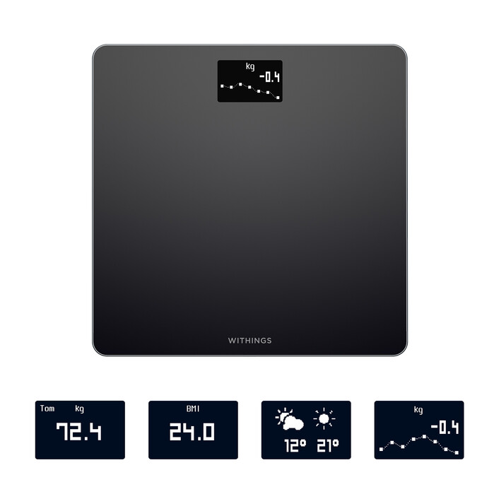 Withings Body WLAN-Körperwaage, schwarz