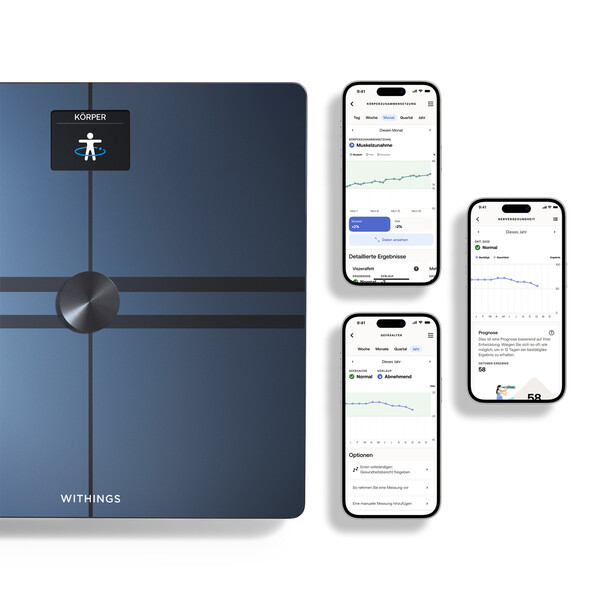 Withings Body Comp WLAN-Körperwaage, schwarz