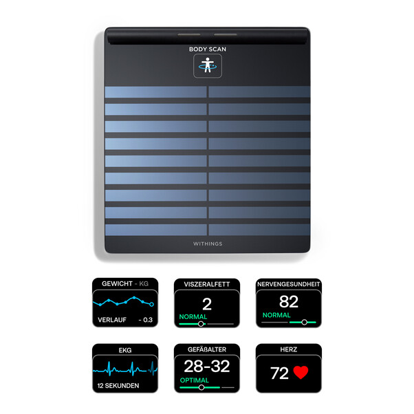 Withings Body Scan vernetzte Gesundheitsstation, schwarz