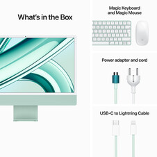 Sie sehen das Produktbild 09 von iMac 24" mit 4.5K Retina Display, M3 Chip 8-Core CPU und 8-Core GPU, 8GB, 256GB SSD, grün> iMac 24" mit 4.5K Retina Display, M3 Chip 8-Core CPU und 8-Core GPU, 8GB, 256GB SSD, grün>