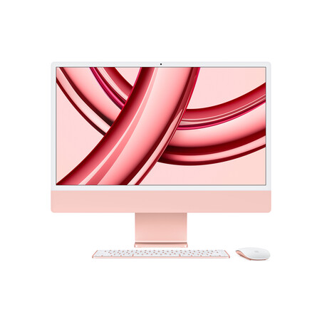 iMac 24" mit 4.5K Retina Display, M3 Chip 8-Core CPU und 10-Core GPU, 8GB, 256GB SSD, pink>