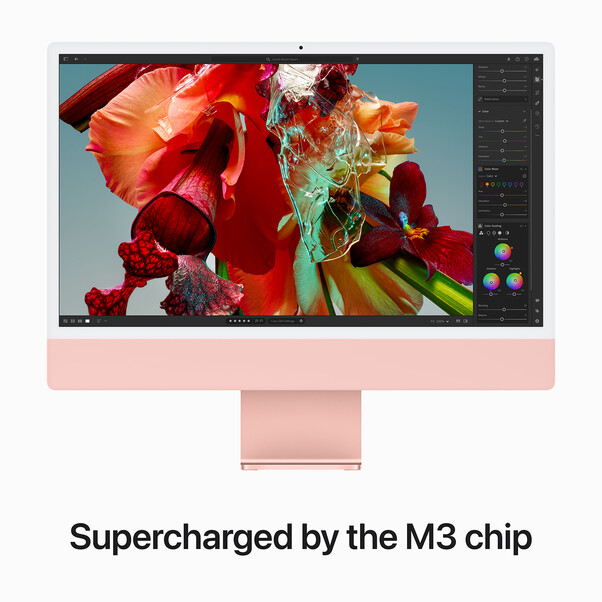 iMac 24&quot; mit 4.5K Retina Display, M3 Chip 8-Core CPU und 10-Core GPU, 8GB, 256GB SSD, pink&gt;