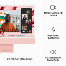 iMac 24&quot; mit 4.5K Retina Display, M3 Chip 8-Core CPU und 10-Core GPU, 8GB, 256GB SSD, pink&gt;