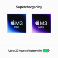 MacBook Pro 16" mit M3 Pro Chip 12-Core CPU und 18-Core GPU, 18GB, 512GB SSD, space schwarz>