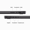 MacBook Pro 16" mit M3 Pro Chip 12-Core CPU und 18-Core GPU, 18GB, 512GB SSD, space schwarz>