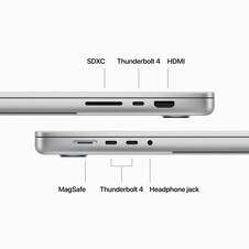 MacBook Pro 16" mit M3 Pro Chip 12-Core CPU und 18-Core GPU, 36GB, 512GB SSD, silber>