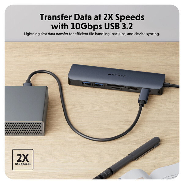 Hyper - HyperDrive Next 7-Port-USB-C-Hub, mitternachtblau