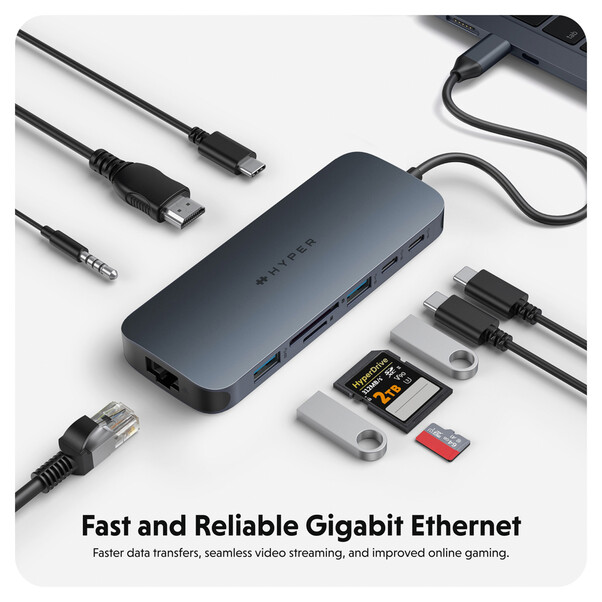 Hyper - HyperDrive Next 10-Port-USB-C-Hub, mitternachtblau
