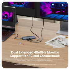 Sie sehen das Produktbild 05 von Hyper- HyperDrive Next 11 Port Dual 4K60Hz HDMI USB-C Hub, mitternachtblau Hyper- HyperDrive Next 11 Port Dual 4K60Hz HDMI USB-C Hub, mitternachtblau