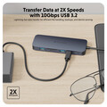 Sie sehen das Produktbild 06 von Hyper- HyperDrive Next 11 Port Dual 4K60Hz HDMI USB-C Hub, mitternachtblau Hyper- HyperDrive Next 11 Port Dual 4K60Hz HDMI USB-C Hub, mitternachtblau