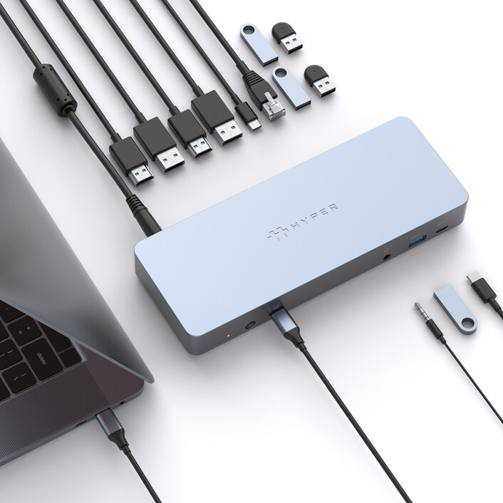 Hyper- HyperDrive 14-Port USB-C Docking Station, silber >