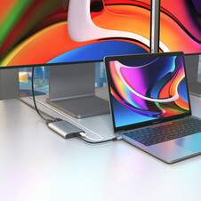 Sie sehen das Produktbild 04 von Hyper - HyperDrive Dual 4K HDMI Adapter für M1/M2/M3 MacBook, silber Hyper - HyperDrive Dual 4K HDMI Adapter für M1/M2/M3 MacBook, silber