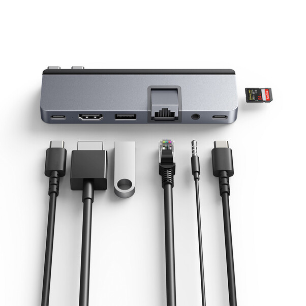 Sie sehen das Produktbild 06 von Hyper- HyperDrive DUO PRO 7-in-2 USB-C Hub, grau Hyper- HyperDrive DUO PRO 7-in-2 USB-C Hub, grau