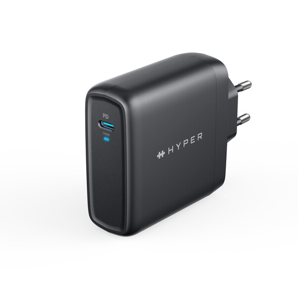 Hyper - HyperJuice 100W USB-C GaN Ladegerät (EU Stecker), schwarz BULK>