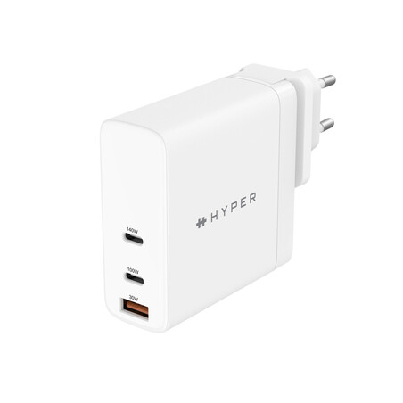 Sie sehen das Produktbild 01 von Hyper- HyperJuice GaN 140W USB-C Ladegerät mit Reiseadapter Hyper- HyperJuice GaN 140W USB-C Ladegerät mit Reiseadapter