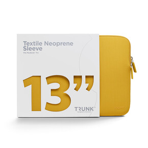 Sie sehen das Produkt Trunk Textile Neopren Sleeve gerippt für MacBook Air/MacBook Pro 13", gelb, Produktbild: 01 Trunk Textile Neopren Sleeve gerippt für MacBook Air/MacBook Pro 13", gelb