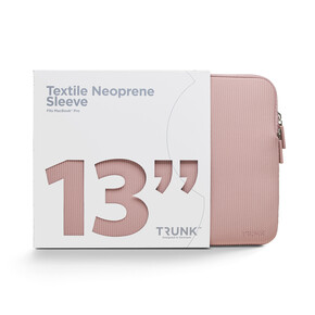 Sie sehen das Produkt Trunk Textile Neopren Sleeve gerippt für MacBook Air/MacBook Pro 13", rosé, Produktbild: 01 Trunk Textile Neopren Sleeve gerippt für MacBook Air/MacBook Pro 13", rosé