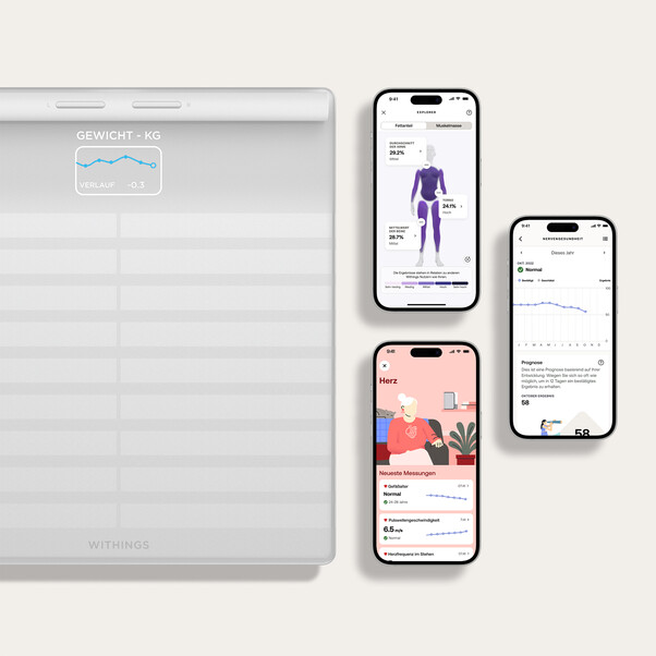 Withings Body Scan vernetzte Gesundheitsstation, weiß