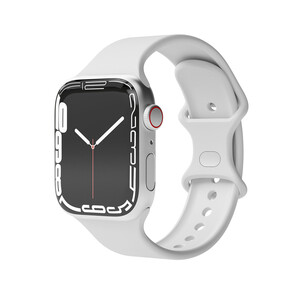 Sie sehen das Produkt Vonmählen Silikon Loop One für Apple Watch 42/44/45/49 mm, hellgrau, Produktbild: 01 Vonmählen Silikon Loop One für Apple Watch 42/44/45/49 mm, hellgrau