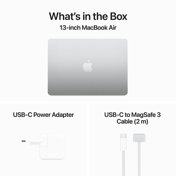 MacBook Air 13&quot; M3 Chip 8-Core CPU und 8-Core GPU, 8GB, 256GB SSD, silber&gt;