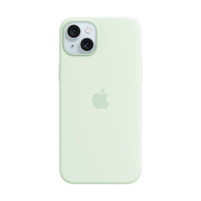Apple iPhone 15 Plus Silikon Case mit MagSafe,grün&amp;gt;
