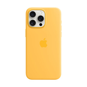 Sie sehen das Produktbild 01 von Apple iPhone 15 Pro Max Silikon Case mit MagSafe, gelb Apple iPhone 15 Pro Max Silikon Case mit MagSafe, gelb