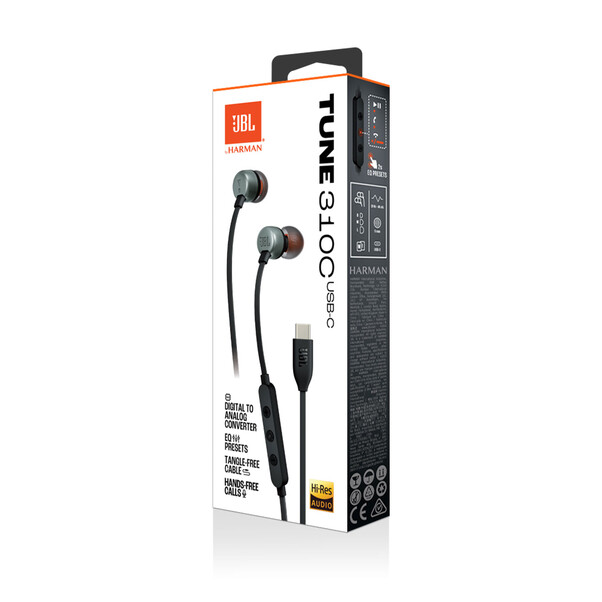Sie sehen das Produktbild 05 von JBL TUNE310C, kabelgebundener USB-C In-Ear Kopfhörer, schwarz JBL TUNE310C, kabelgebundener USB-C In-Ear Kopfhörer, schwarz