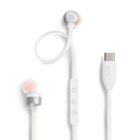 JBL TUNE310C, kabelgebundener USB-C In-Ear Kopfhörer, weiß