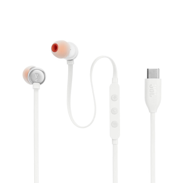 JBL TUNE310C, kabelgebundener USB-C In-Ear Kopfhörer, weiß