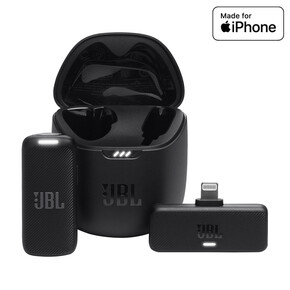 Sie sehen das Produkt JBL Quantum Stream tragbares, kabelloses Streaming-Mikrofon, Lightning, schwarz, Produktbild: 01 JBL Quantum Stream tragbares, kabelloses Streaming-Mikrofon, Lightning, schwarz