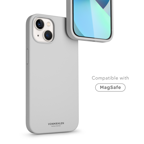 Vonmählen Eco Silicone Case. iPhone 13, hellgrau