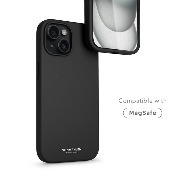 Vonmählen Eco Silicone Case. iPhone 15, schwarz