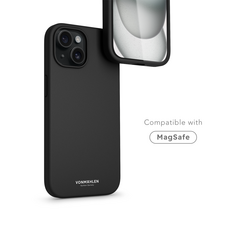 Vonmählen Eco Silicone Case. iPhone 15 Plus, schwarz