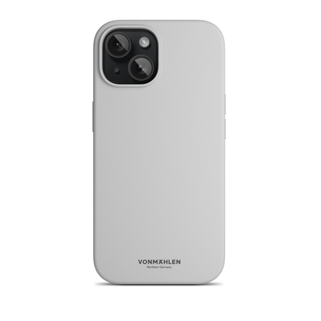 Vonmählen Eco Silicone Case. iPhone 15 Plus, hellgrau