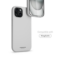 Vonmählen Eco Silicone Case. iPhone 15 Plus, hellgrau