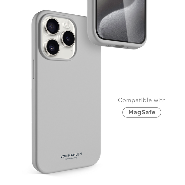 Vonmählen Eco Silicone Cas. iPhone 15 Pro Max, hellgrau
