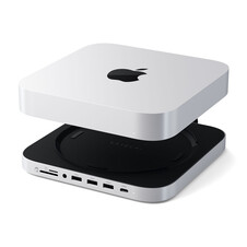 Sie sehen das Produktbild 03 von Satechi Aluminium Stand Hub für Mac mini M1/M2 mit NVMe SSD Gehäuse, silber Satechi Aluminium Stand Hub für Mac mini M1/M2 mit NVMe SSD Gehäuse, silber