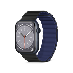 Sie sehen das Produkt Epico Watch Strap Magnet 38/40/41mm Schwarz/Blau, Produktbild: 01 Epico Watch Strap Magnet 38/40/41mm Schwarz/Blau
