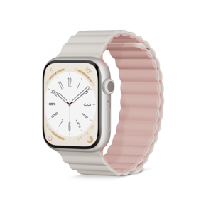 Sie sehen das Produkt Epico Watch Strap Magnet 42/44/45/49mm grau/pink, Produktbild: 01 Epico Watch Strap Magnet 42/44/45/49mm grau/pink