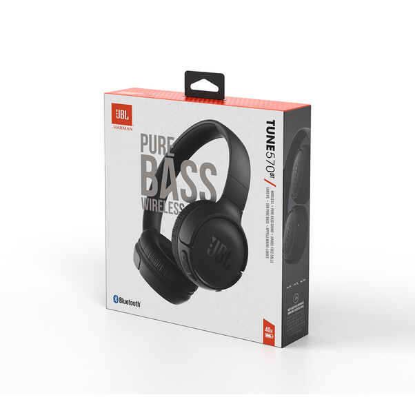 JBL TUNE570BT, On-Ear Bluetooth Kopfhörer, schwarz
