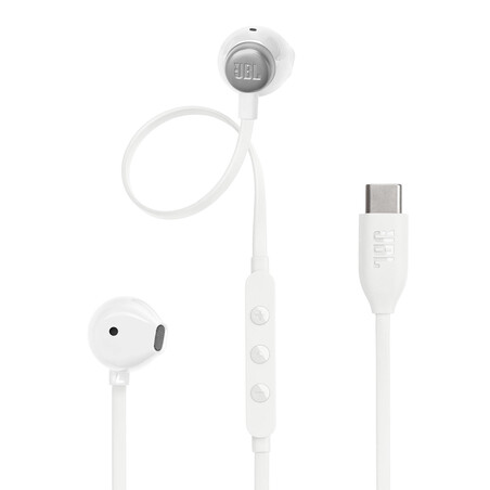 Sie sehen das Produktbild 01 von JBL TUNE305C, kabelgebundener USB-C In-Ear Kopfhörer, weiß JBL TUNE305C, kabelgebundener USB-C In-Ear Kopfhörer, weiß