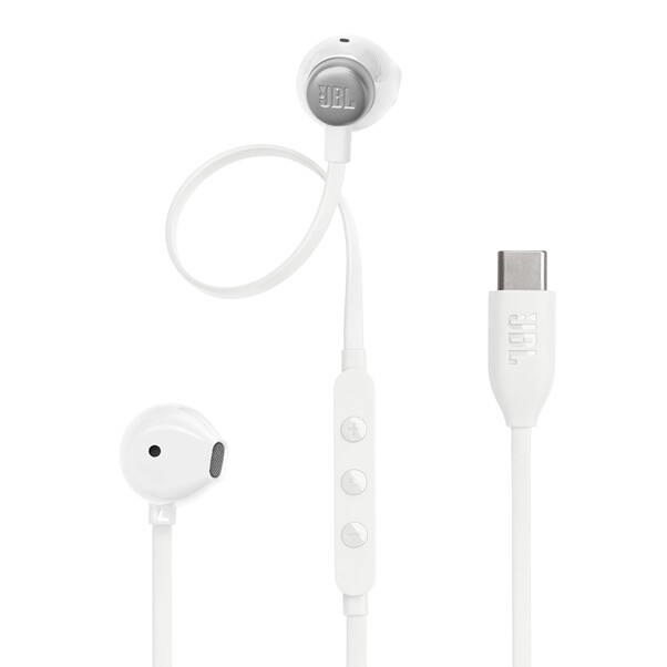 Sie sehen das Produktbild 01 von JBL TUNE305C, kabelgebundener USB-C In-Ear Kopfhörer, weiß JBL TUNE305C, kabelgebundener USB-C In-Ear Kopfhörer, weiß