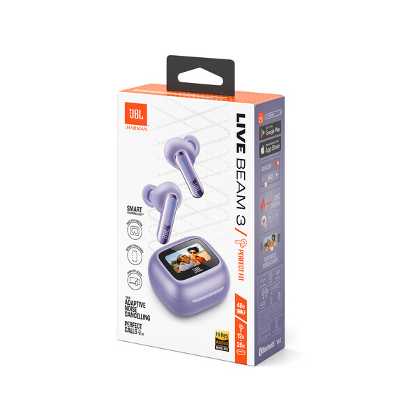 Sie sehen das Produktbild 08 von JBL Live Beam 3, kabelloser In-Ear Kopfhörer, lila JBL Live Beam 3, kabelloser In-Ear Kopfhörer, lila
