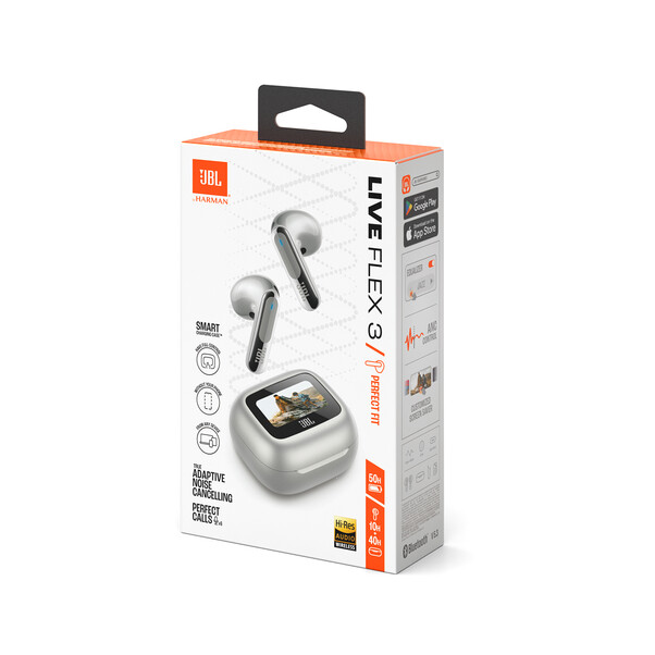 Sie sehen das Produktbild 08 von JBL Live Flex 3, kabelloser In-Ear Kopfhörer, silber JBL Live Flex 3, kabelloser In-Ear Kopfhörer, silber
